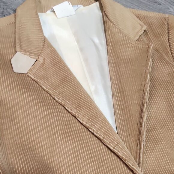 Vintage Camel Corduroy Elbow Patch Blazer Jacket - Picture 2 of 6
